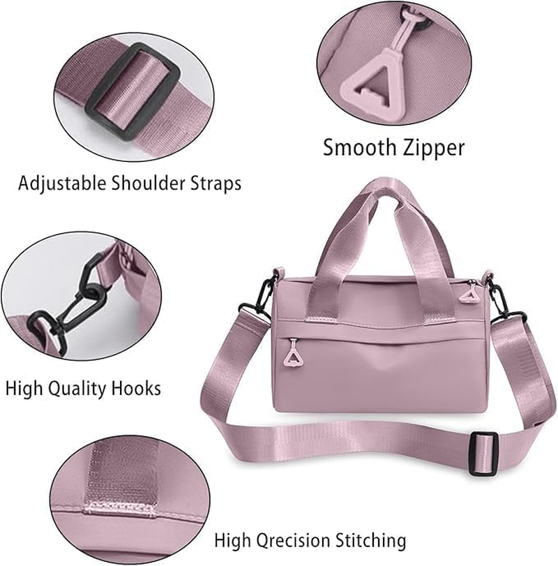 Mini Gym Bag for Women, Small Duffle Bag with Adjustable Shoulder Straps for Sports & Fitness, Lightweight Travel Bag - CRFY image number 2
