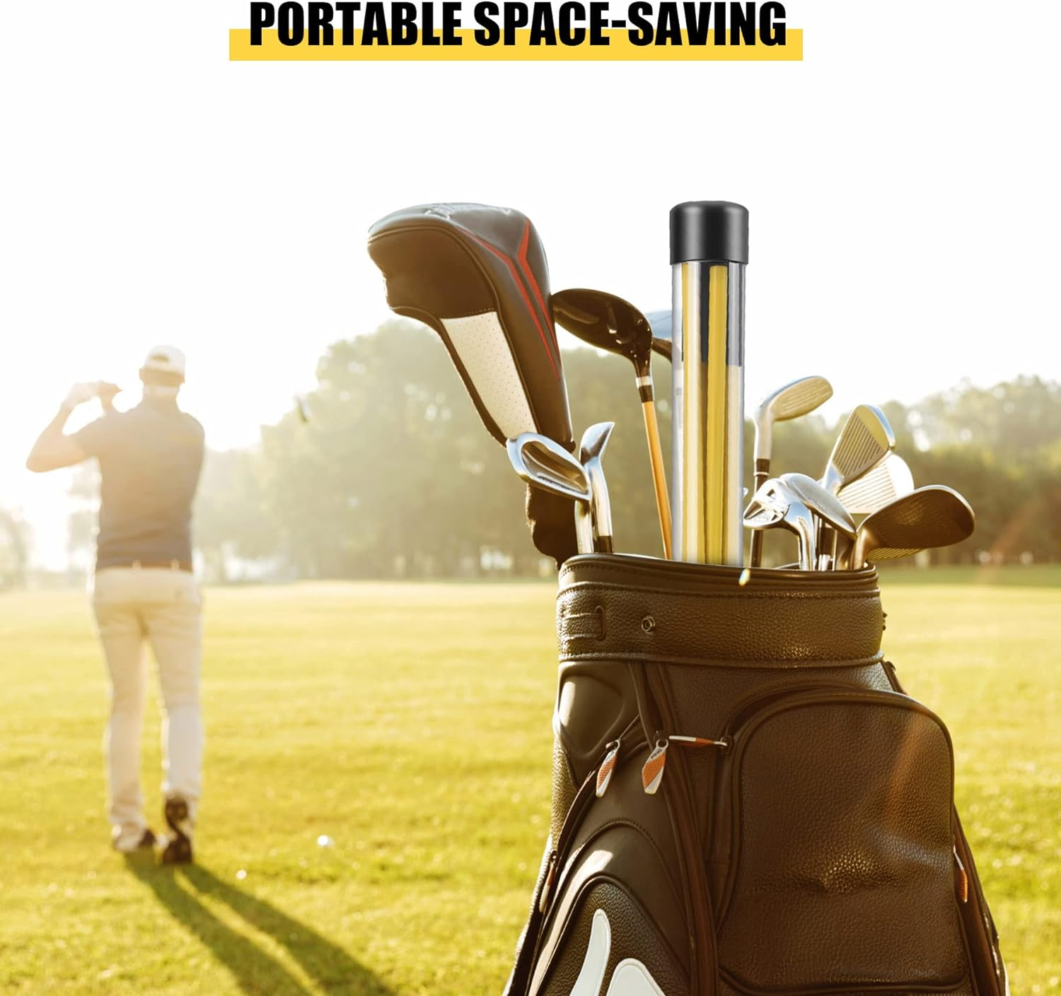 Golf Alignment Stick, 2-Pack Golf Alignment Rods, 48" Collapsible Alignment Stick Golf Training Aid for Aiming, Putting, Posture Corrector, Golf Practice Sticks with Clear Tube Case image number 5