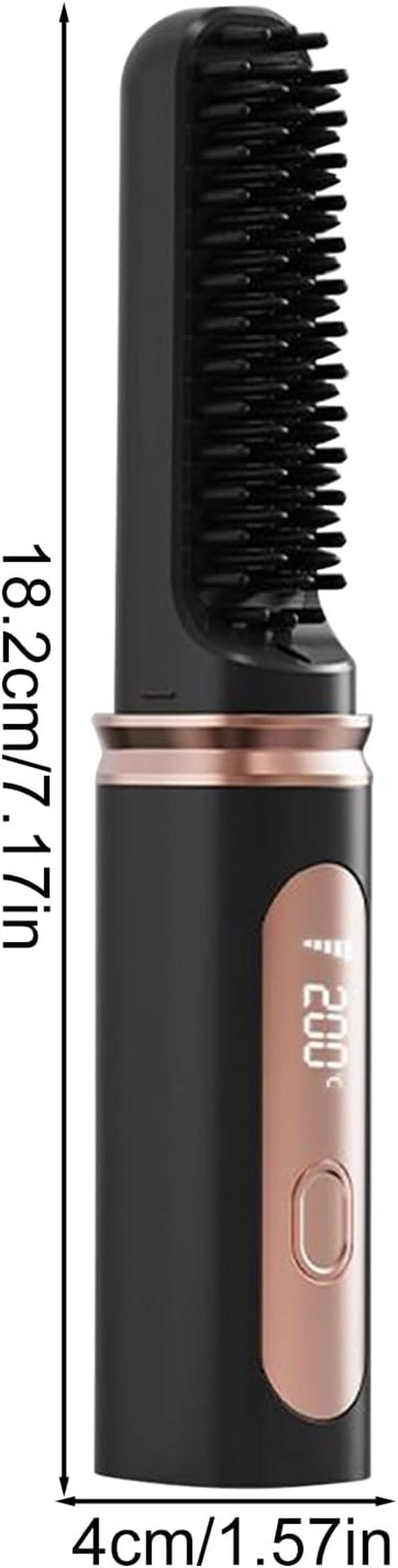 Meindin Hair Straightener Brush | Cordless Hair Straightening Brush,Usb Rechargeable Fast Heating Curling Iron Comb Styling Tools for Women Girls All Types Volumizing image number 2