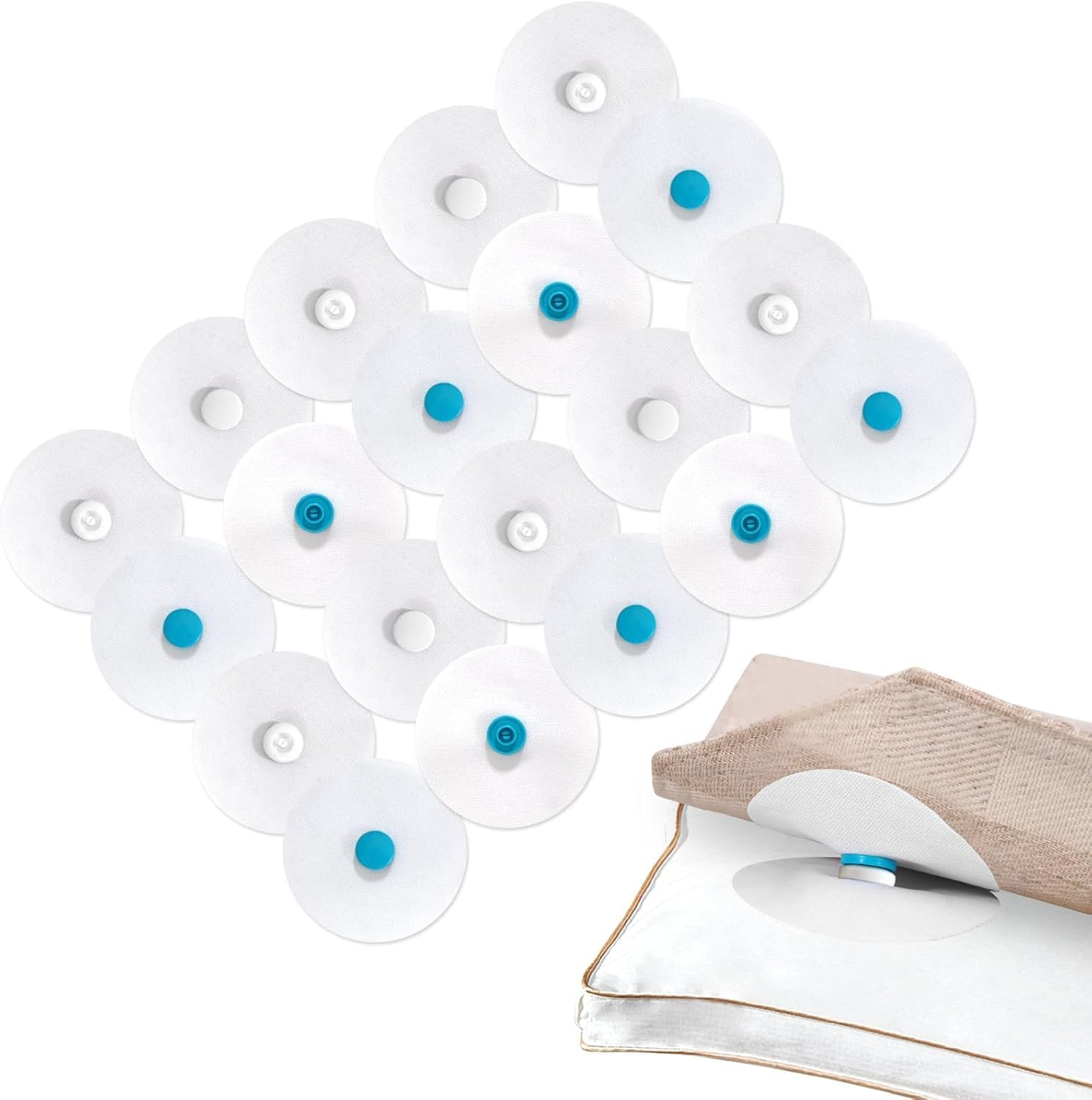 20 Pcs Duvet Cover Snaps Clips,Plastic Duvet Cover Buckle,Holds Your Comforter in Place,Prevent the Bed Duvet from Shifting in the Quilt Cover image number 3