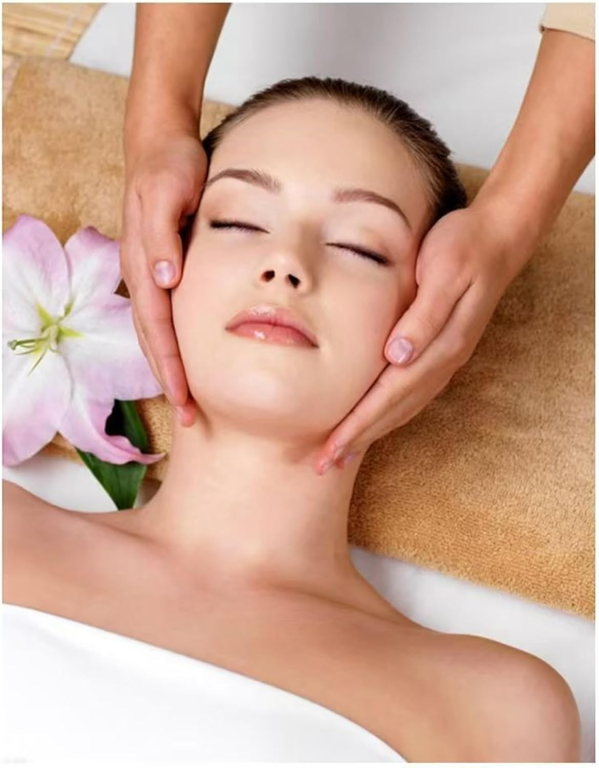 MWNAGO Massage Table Skirt with Hole,Quilted Pattern Massage Table Cover,Thickened Massage Linens, Massage Fitted Sheet, Massage Face Rest Cover with Hole, Sutiable for Beauty 75"X31.5" (White) - White image number 6