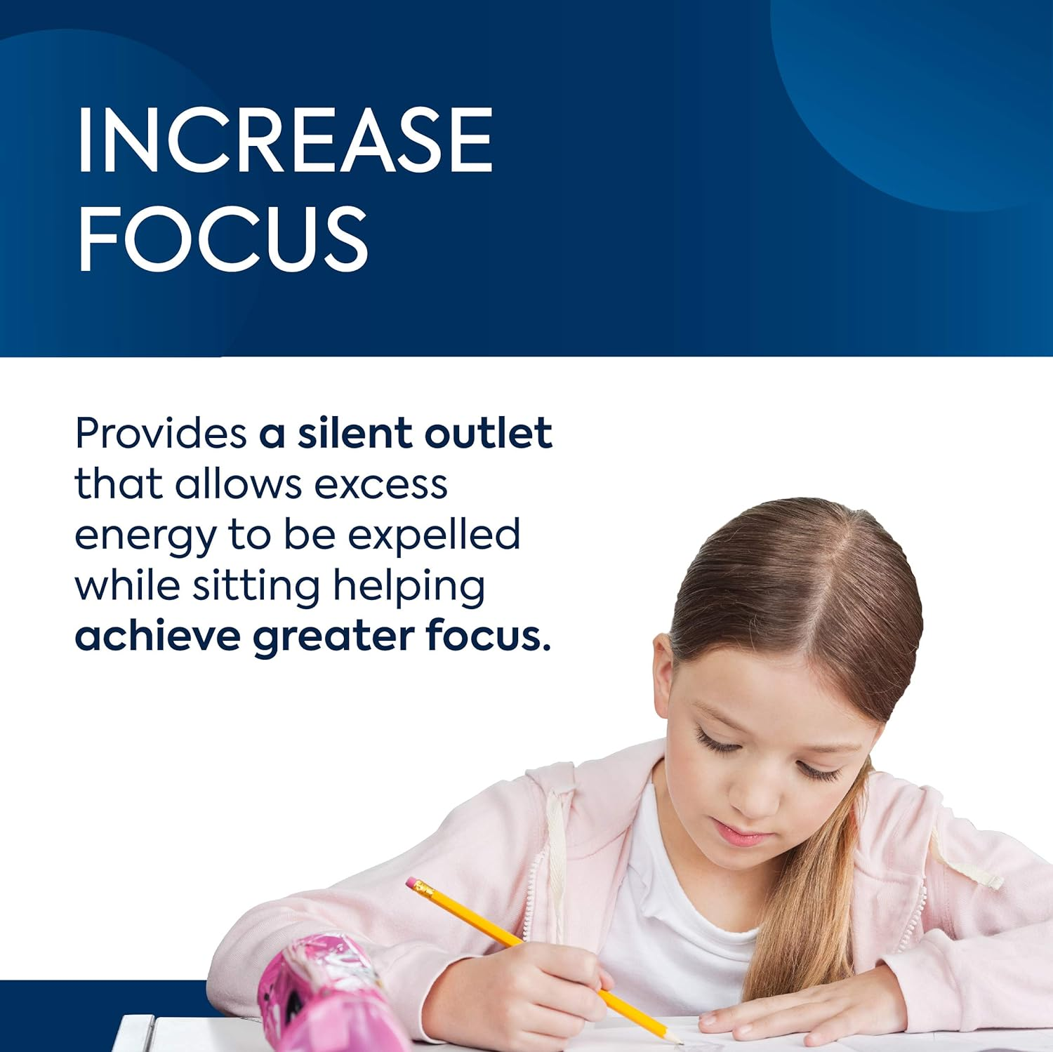 Bouncy Bands Wiggle Feet (Dark Blue) - Fidget Tool - Fidget Toy - Sensory-Motor Aids - Focus - All Ages image number 4