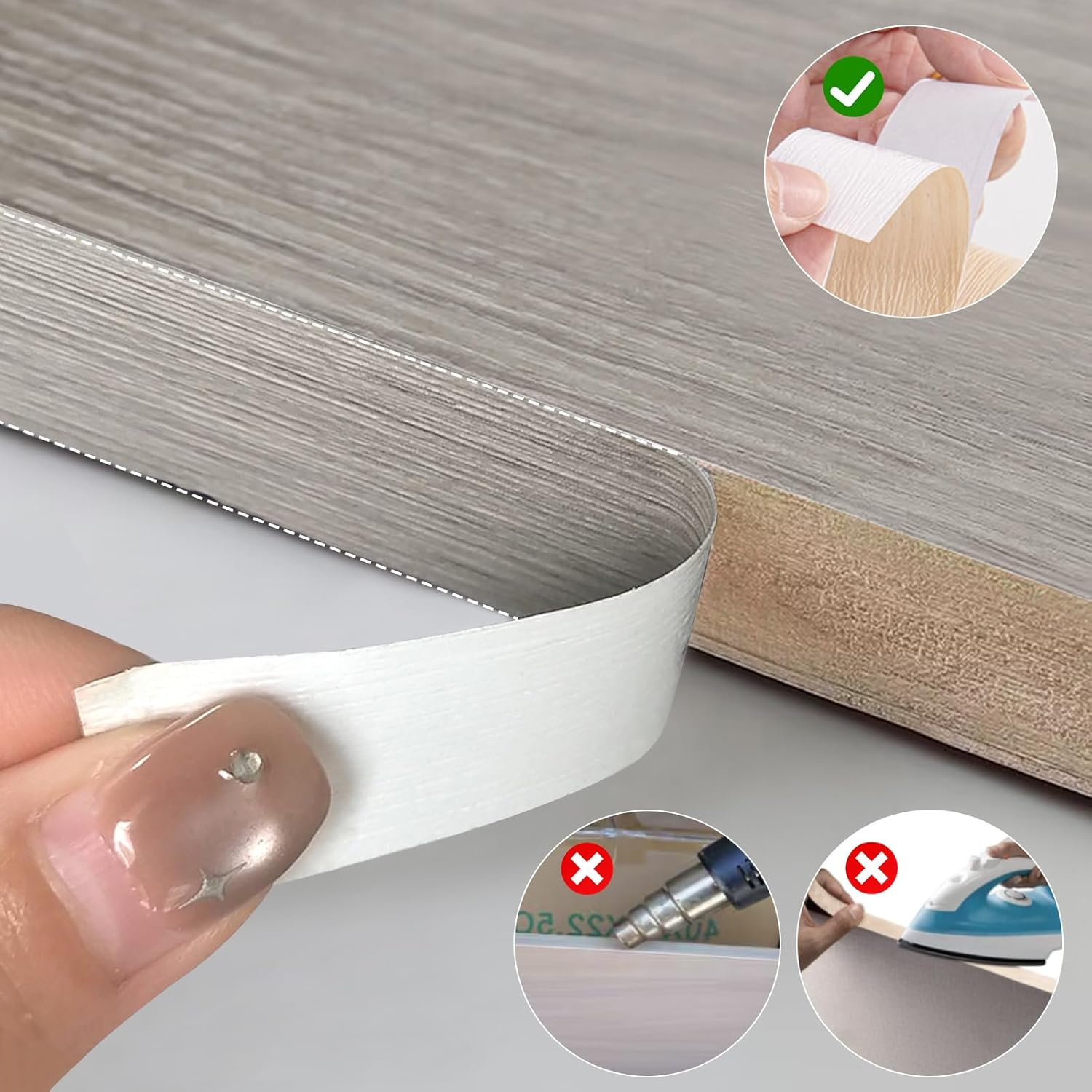 Edging Tape,Veneer Furniture Edging Strip,Self-Adhesive Edge Banding,Wood Veneer Trim for Tables,Chairs,Panels Renovation（10Meters #10） image number 3