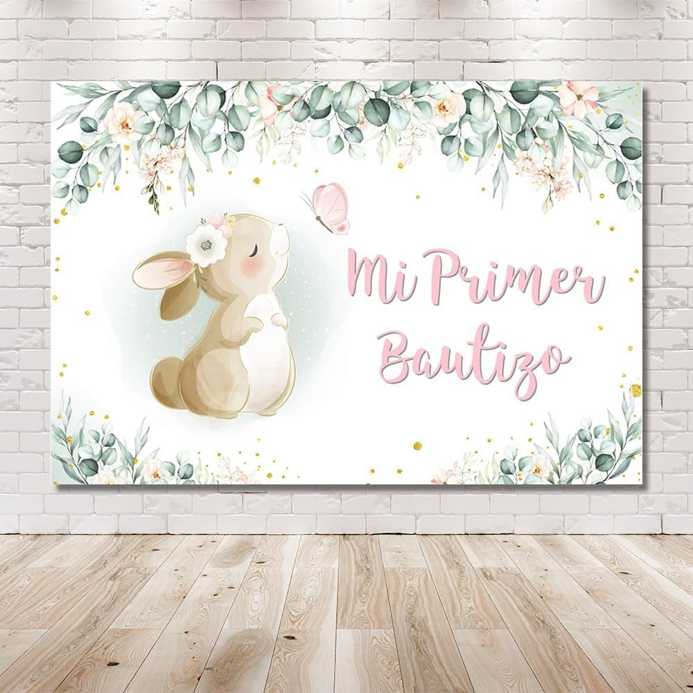 MEHOFOND 2.1 X 1.5 M Background of Children'S Christening My First Communion Cross Bohemian Flower Photography Background Dove Communion Church Christening Party Decoration Banner Studio Supplies image number 5