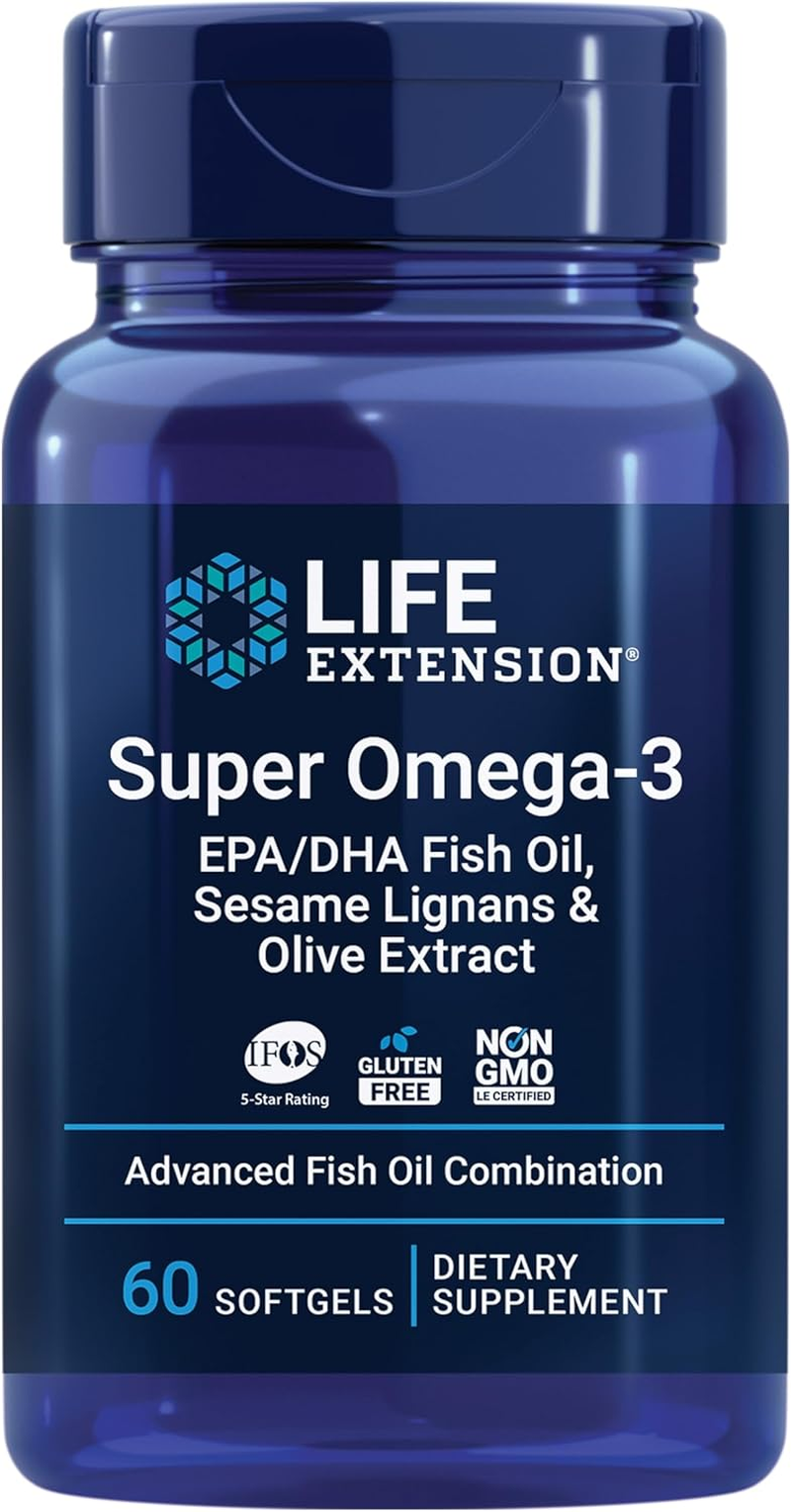 Life Extension Super Omega-3 EPA/DHA Withsesame Ligans and Olive Extract Softgels, 60 Count image number 4