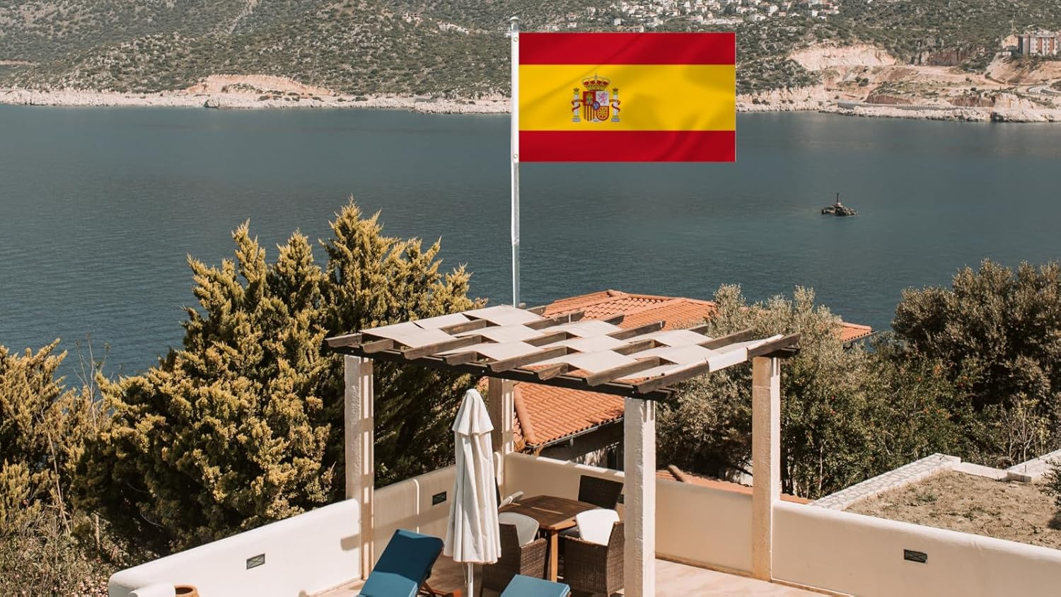 LARGE Spanish Flag, 3X5Ft Spain Flags Banner for Indoor Outdoor Decoration of Canada Yards.Parade or Express Mood image number 2