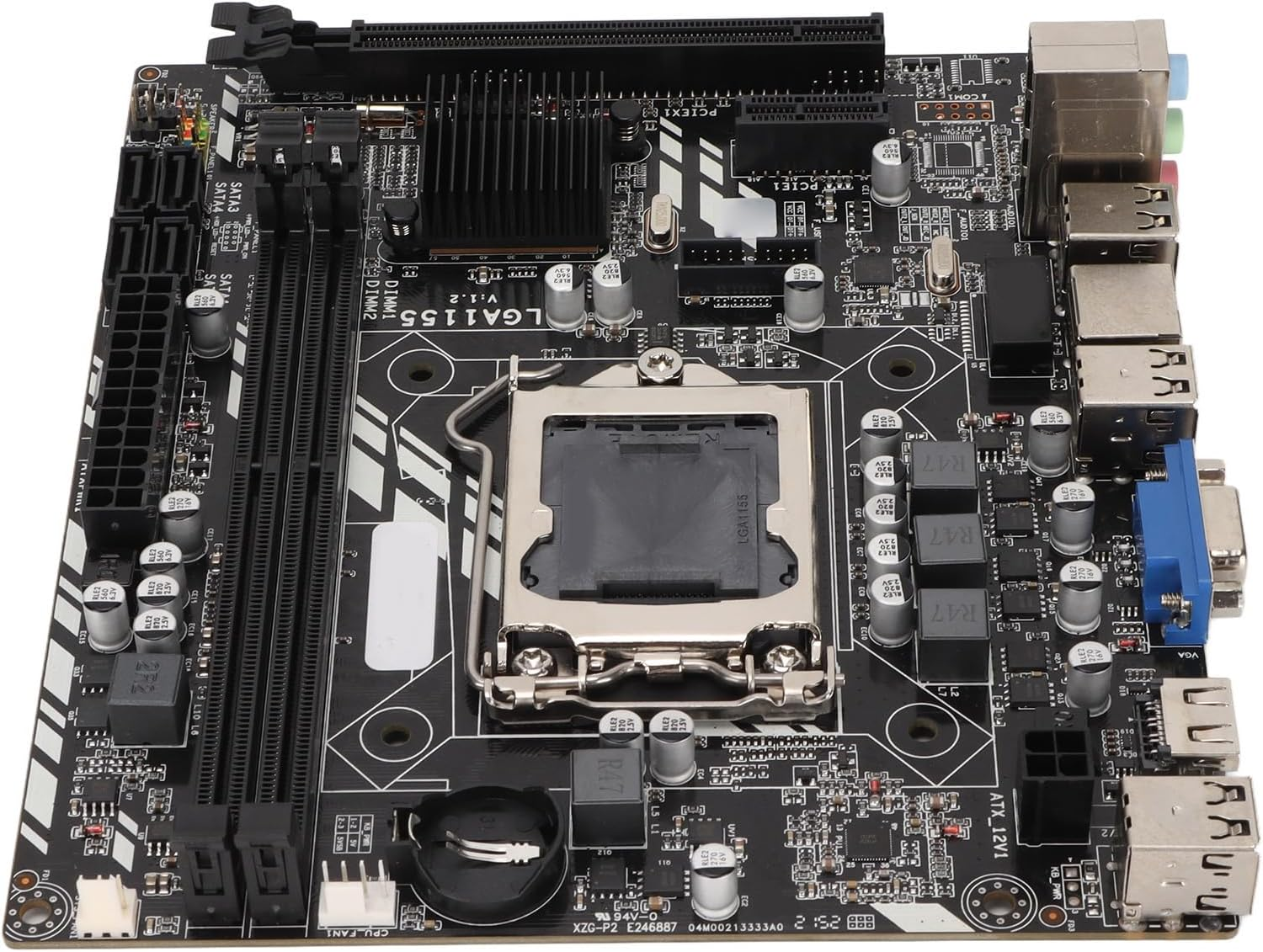 DDR3 Computer Motherboard Dual Channel LGA1155 Pin Core I7 I5 I3 Wifi Motherboard M ATX COM for Quad Core image number 3