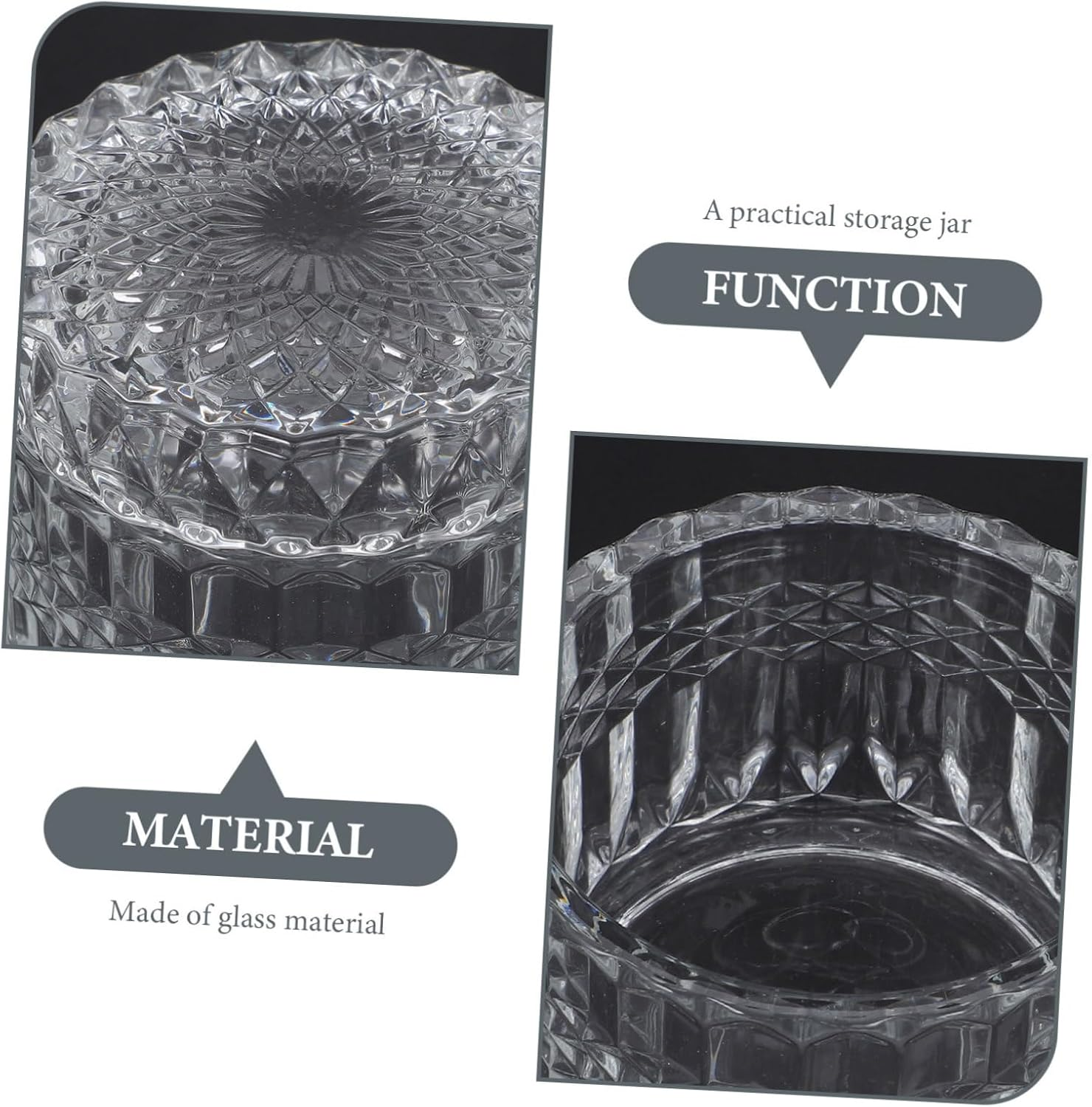 OKUMEYR Glass Storage Jar for Candy Jar and Snack Holder for Home Kitchen Party image number 4