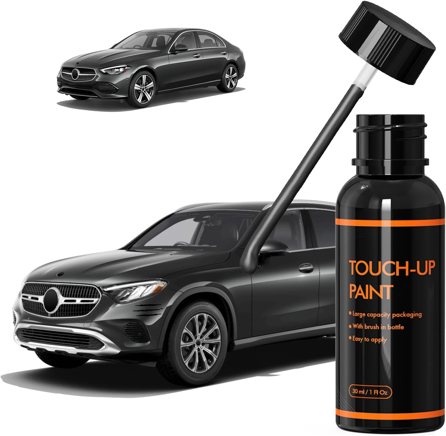 831 Graphite Gray Touch up Paint for Mercedes Benz, DIY Car Paint Scratch Repair Kit, Automotive Paints, Quick & Easy Fix Scratch Repair for C/E/S/Cle/Glc/Eqe/Eqs/Metris/Maybach/Sprinter image number 2