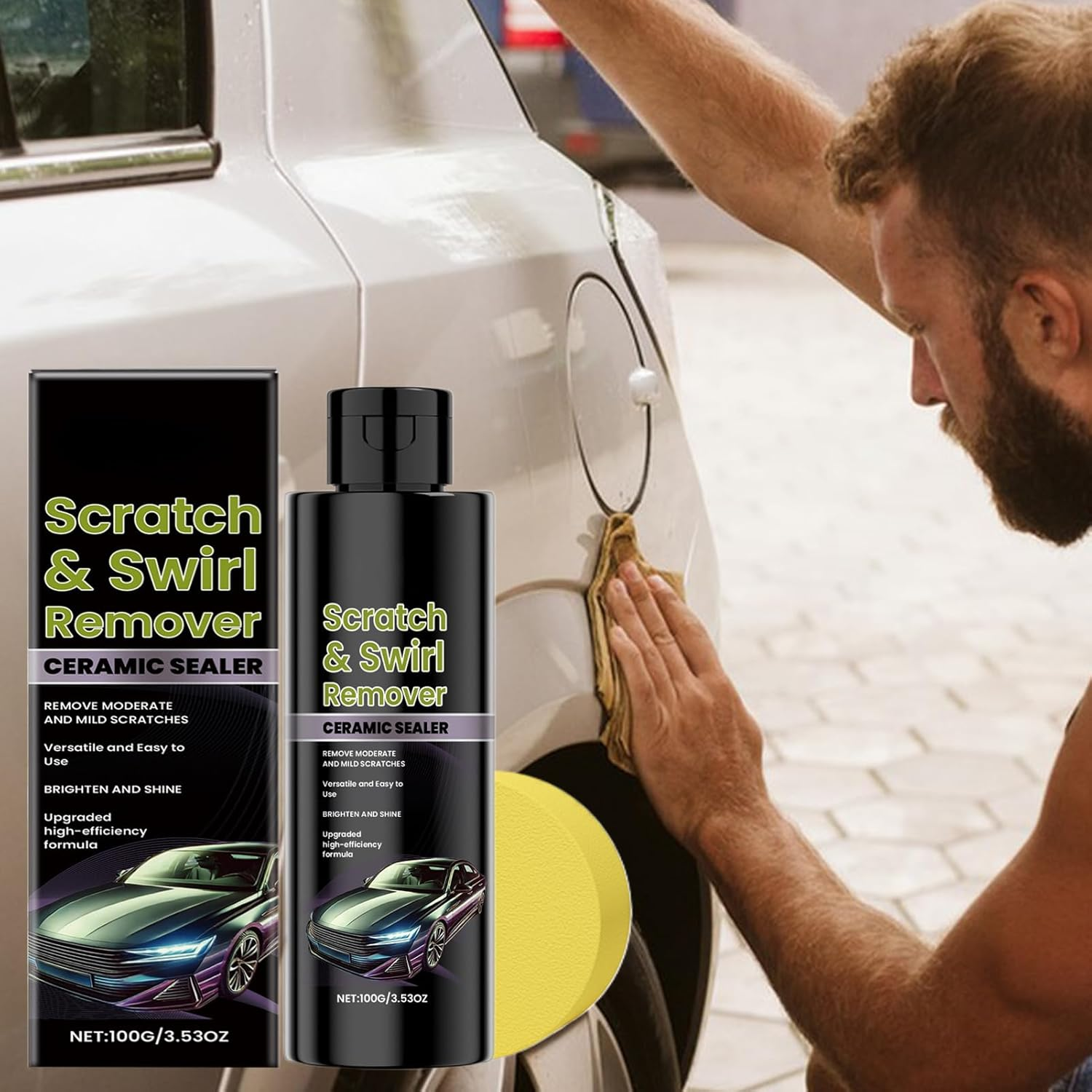 Scratch Remover for Vehicles,Paint Restorer Scratch Repair for Vehicles | Coating Paint Correction Compound Automotive Tools, Detailing Supplies for Auto, Truck, Motorcycle image number 1