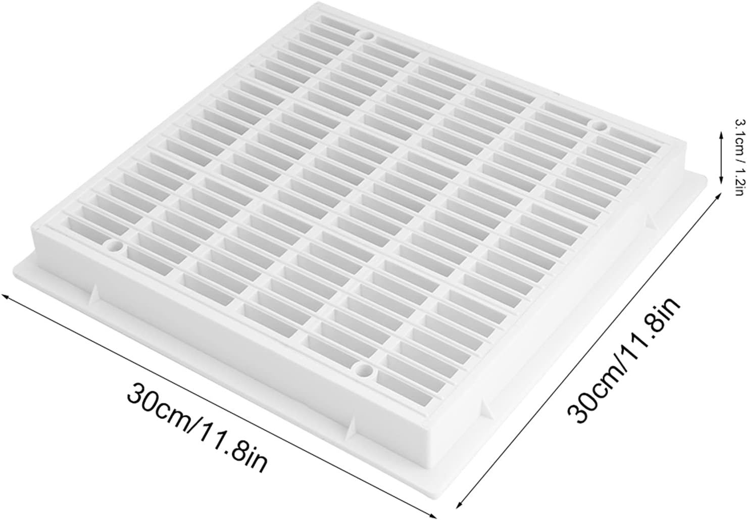 30 X 30Cm Swimming Pool Square Main Drain Cover, Plate Floor Drain Cover, Simple Easy to Use Beautiful Practical, Suitable Swimming Pools Massage Spa Pools, Universal Square Pool Drain Cover image number 6