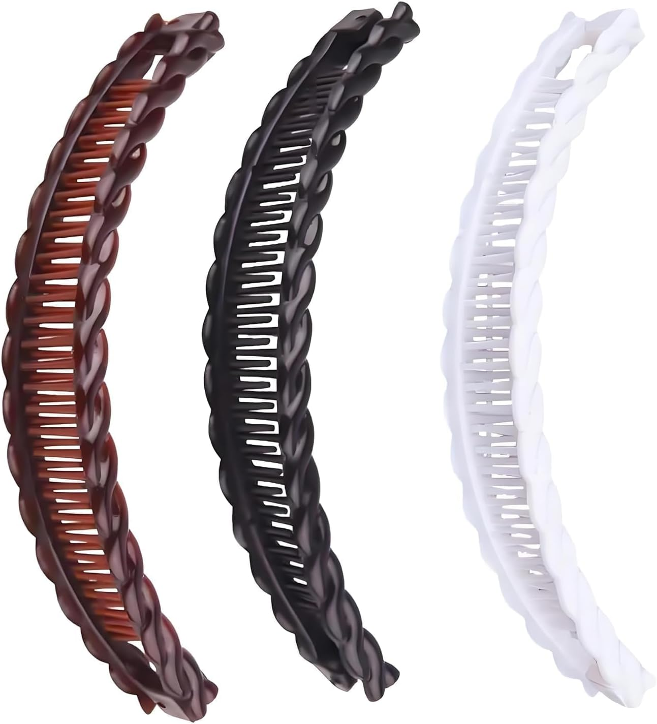 3Pcs Vintage Hair Clips Set, Banana Clip and Claw Clips for Thick Hair, Clincher Combs for Women and Girls