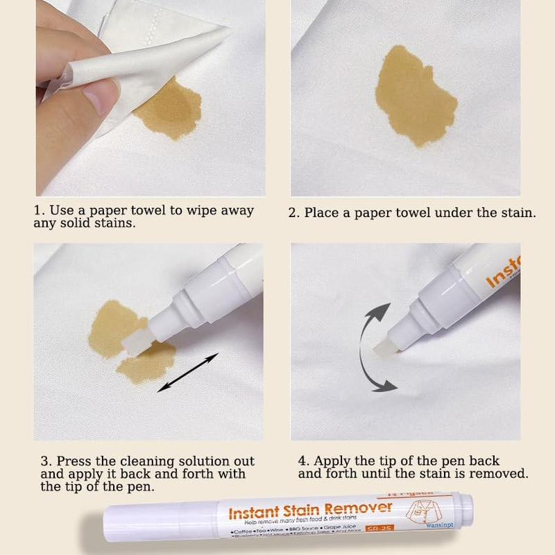 Stain Remover Spray/Portable Stain Remover Pens - Essential for Newborns and Babies - Removes Food, Grease, Coffee Stains from Clothes, Underwear, and Fabrics without Dry Cleaning