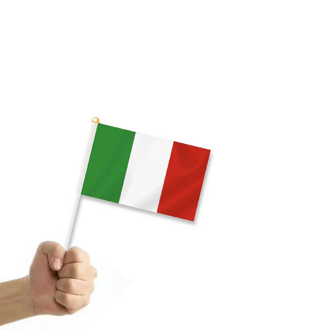 10 PCS Italy Handheld Small Flag, Italian Hand Held Mini Decor Decoration Banner