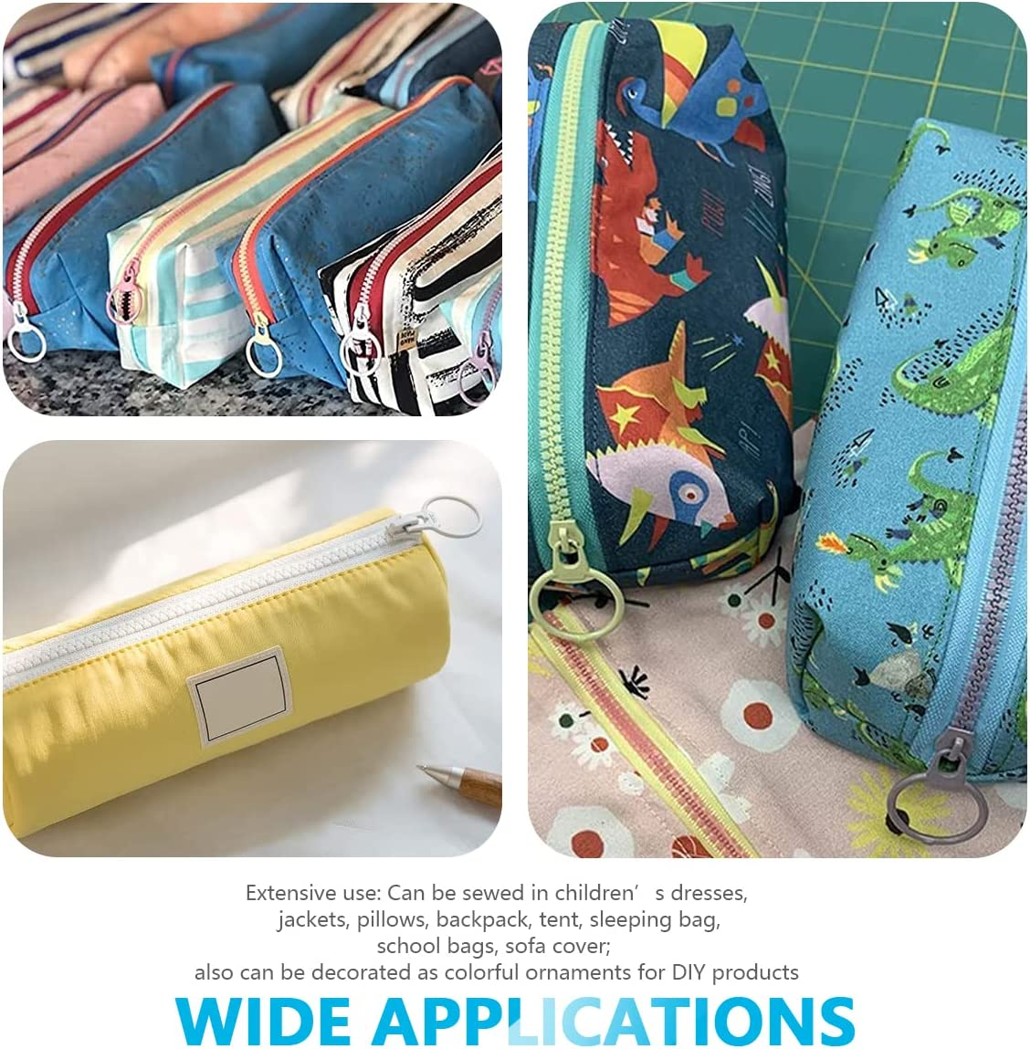 20PCS #5 Resin Non-Separating Zippers Jacket Zippers 20 Colors Mixed Close-End Zippers Molded Plastic Zippers Bulk for Sewing Clothes Purse Bags Garment Home DIY Projects image number 1