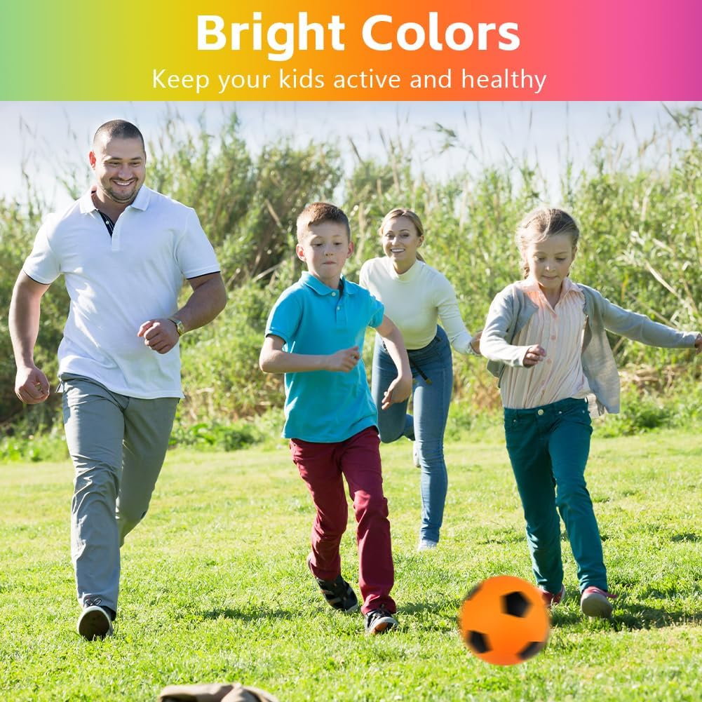 OSDUE Bouncy Kickball, PVC Children'S Play Ball, Multicoloured Rainbow Ball Children, Rainbow PVC Soft Ball for Children, Football Softball, Children'S Ball for Indoor and Outdoor Use (8.6 Inches) image number 3