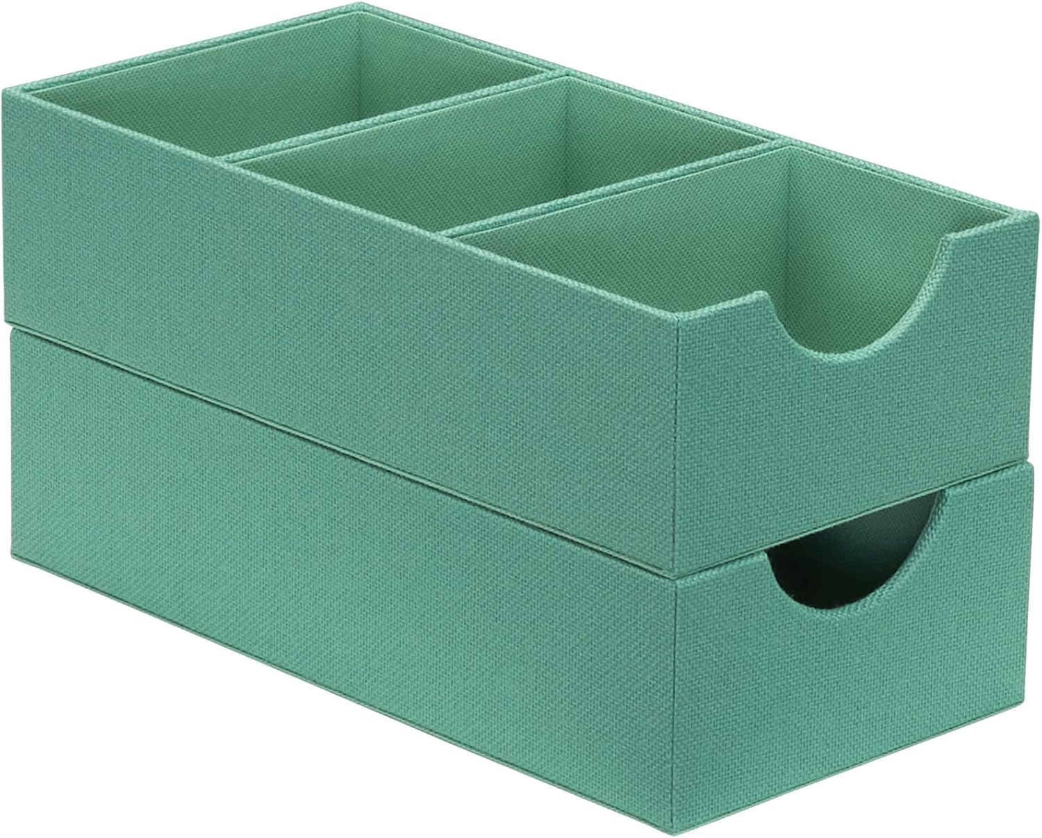 Household Essentials 3-Compartment, Pack of 2, Seafoam Green Drawer Organizer image number 5