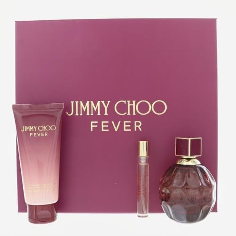 Jimmy Choo Women'S Fever 3 Pieces Gift Set (EDP 100Ml + Perfumed Body Lotion 100Ml + Purse Spray 7.5Ml)