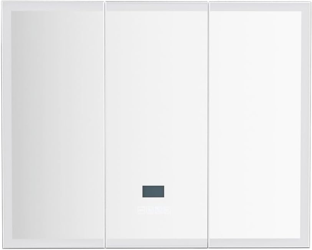 Bathroom Mirror Cabinet LED Light 900X720Mm Medicine Wall Storage