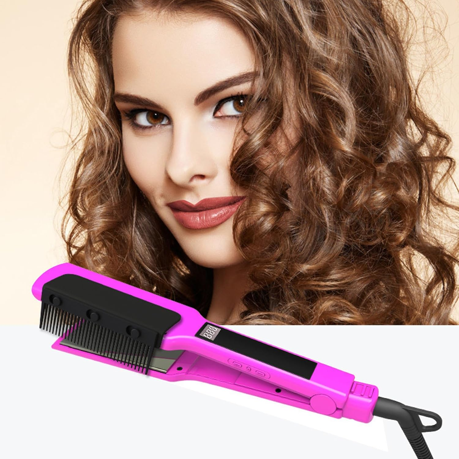 Flat Iron Comb Clip on Removable Straightening Comb Attachment Hair Styling Tool for Salon Home Use image number 3