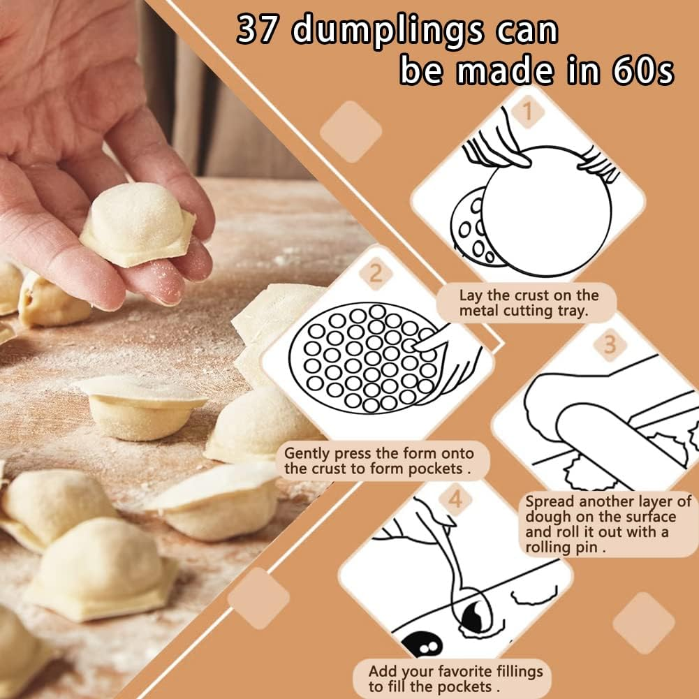 Alvinlite Dumplings Mould Ravioli Maker Pelmeni Maker Baking Pastry Kitchen Accessories 37 Holes