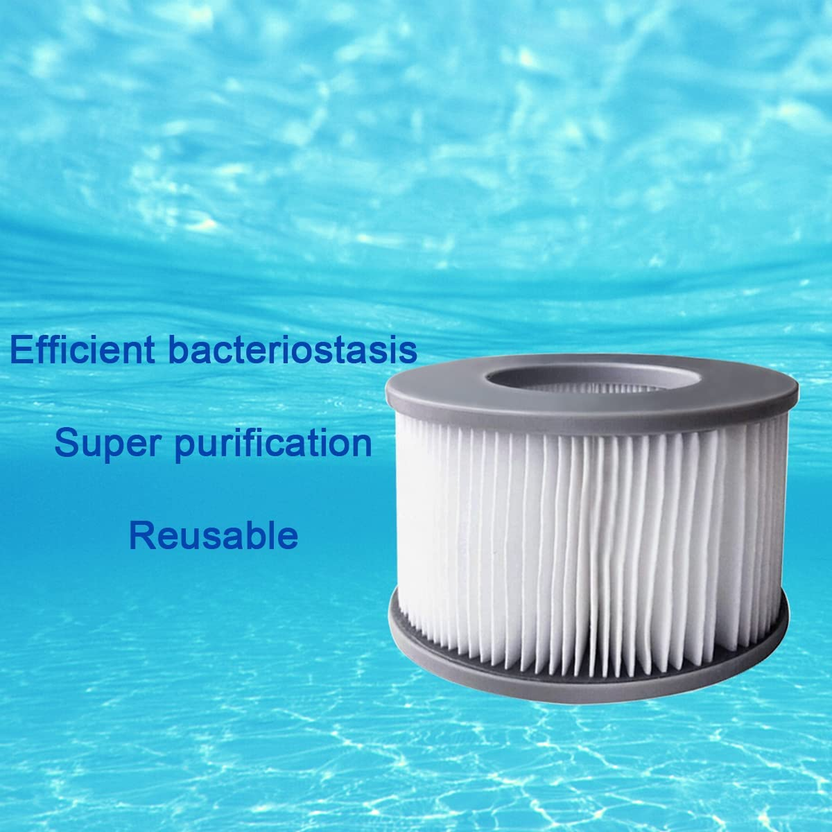 Wuyan 2Pcs Hot Tub Filters for Mspa Inflatable Pools, Enhanced Version Filter Cartridge Pump Fit for MSPA All Current Hot Tubs image number 3
