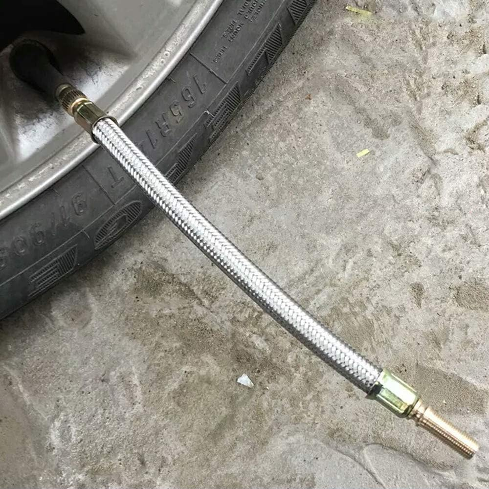 Ianulus Valve Extension, 4 Pieces Tyre Valve Extenders Adapter, Extension Tire Valve Adaptor with 2 Clamps for Heavy Vehicle Tire Wheel like Camper, Truck, Bus, Rv Car, Trailer (18Cm/7.08Inch) image number 4