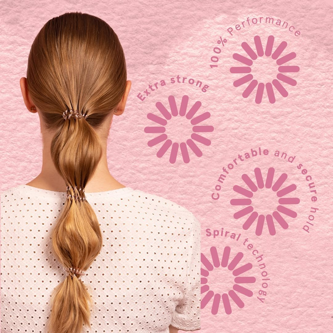 Invisibobble Original Extra Care Twirl Boss Spiral Hair Scrunchie Set, Purple & Red, Especially Gentle on Hair, against Hair Breakage and Split Ends, without Imprint, Pack of 6 image number 4