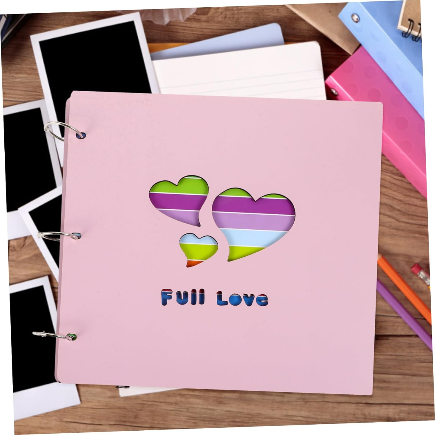 ABOOFAN Diy Photo Album Handmade Scrapbook Wooden Picture Book for Home School Family image number 1