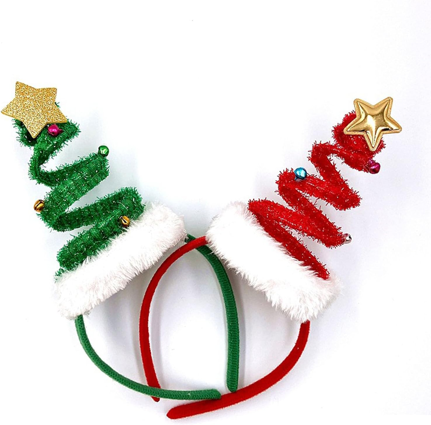 CENZICOM Springy Christmas Tree with Bells Santa Headband for Christmas Party, 2 PCS image number 4