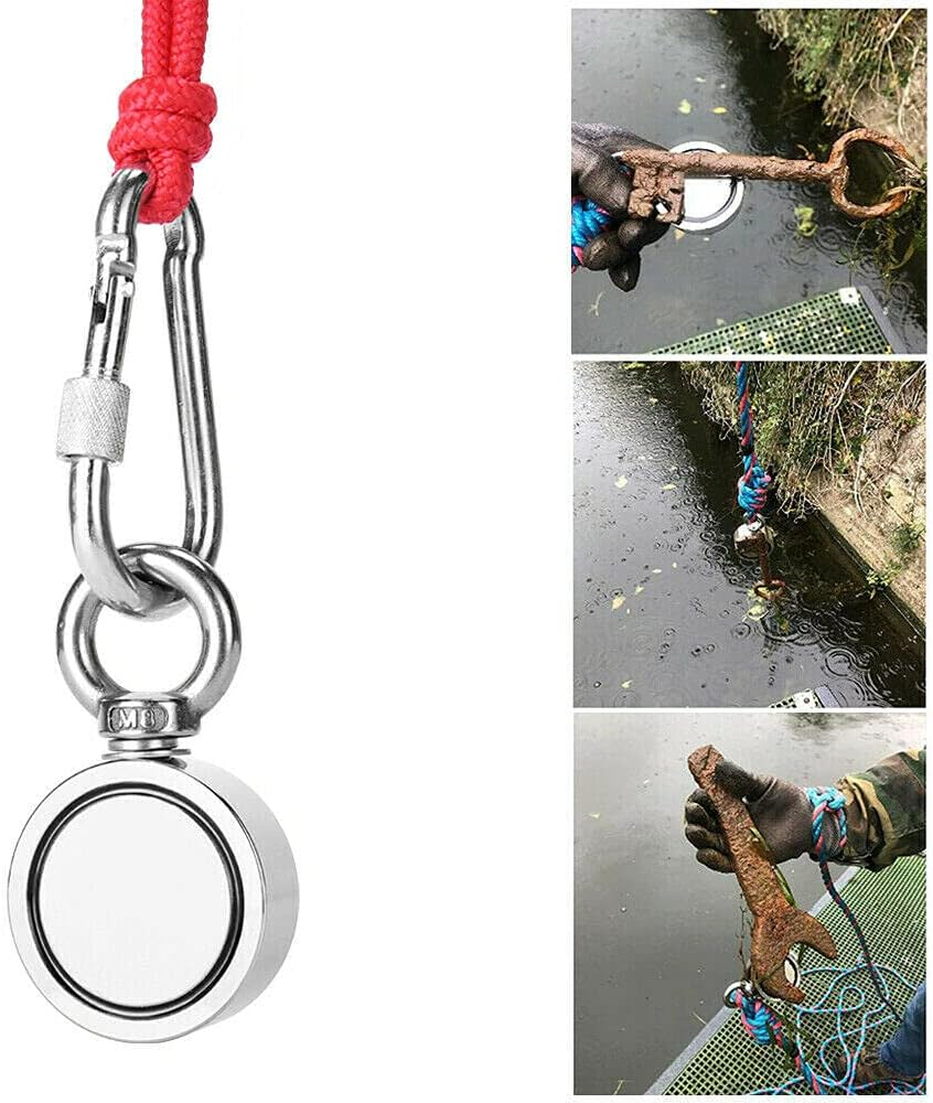 200KG Salvage Strong Recovery Magnet Neodymium Treasure Metal Hunting Fishing image number 1