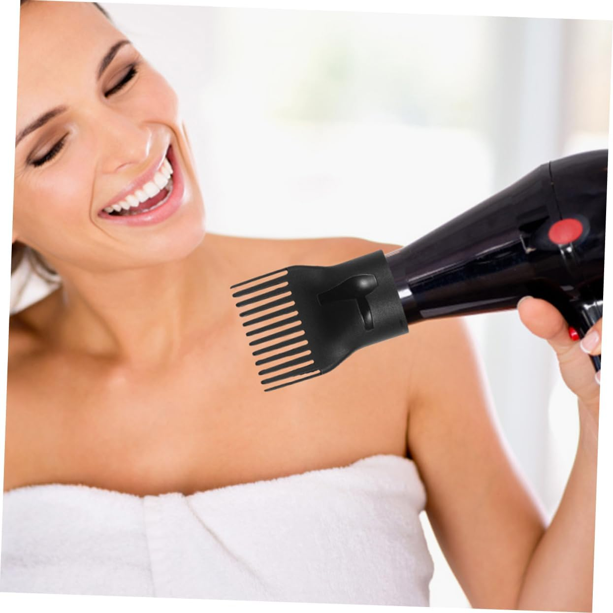 HEATSHAKING 6Pcs Hair Dryer Comb Nozzle Diffuser Attachment for Barbershop Travel and Home Use