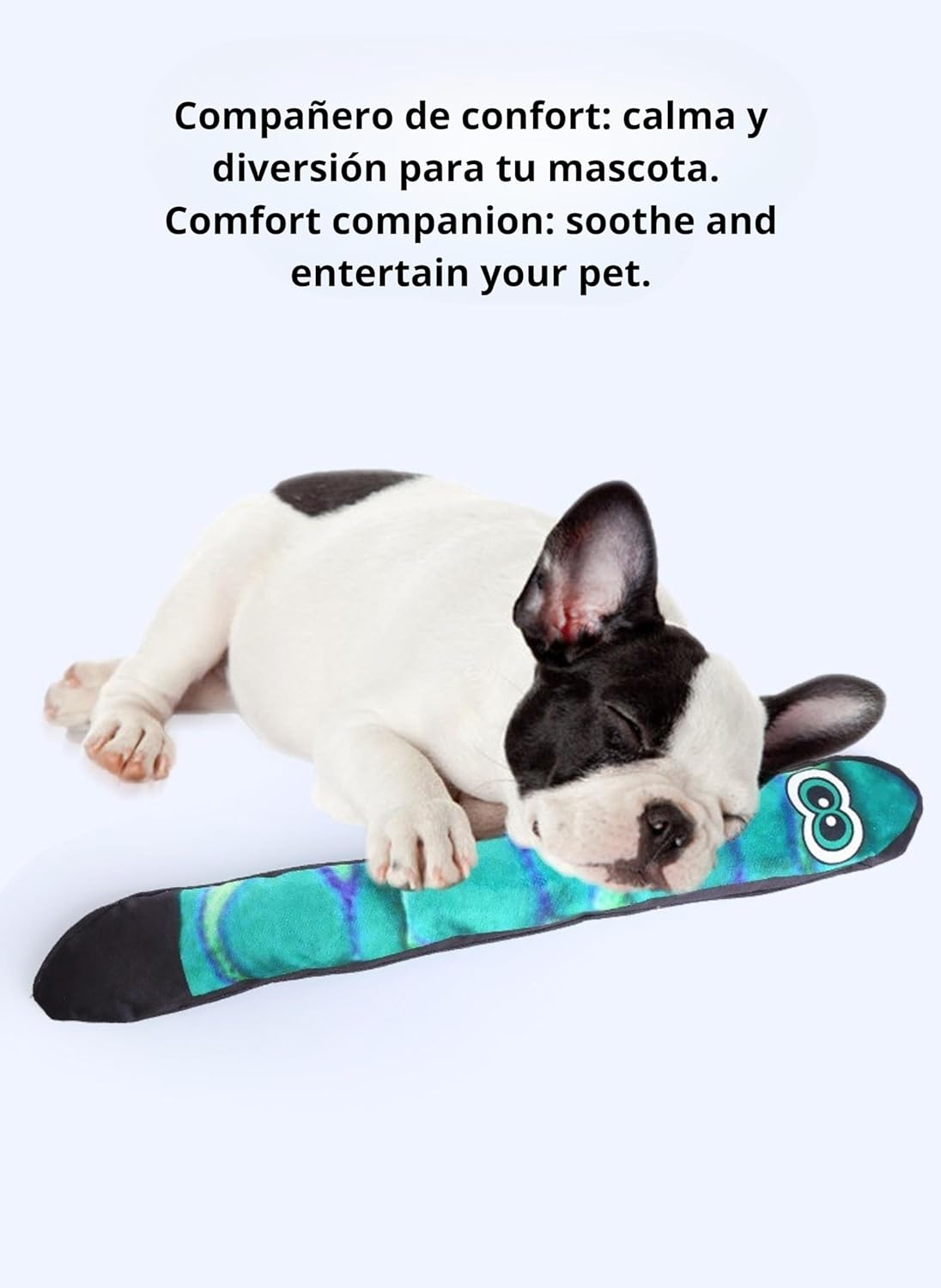 JOME Blue Gradient Big Eyes Snake Soft Toy for Dogs - Integrated Sound and Bite Resistant image number 1