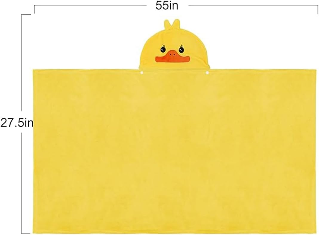 Baby Bath Towel, Soft Baby Hooded Towel with Unique Design, Highly Absorbent Bathrobe Blanket Toddler Bathrobes Wrap Toddlers Shower Gifts for Boys Girls(27.5" X 55") image number 6