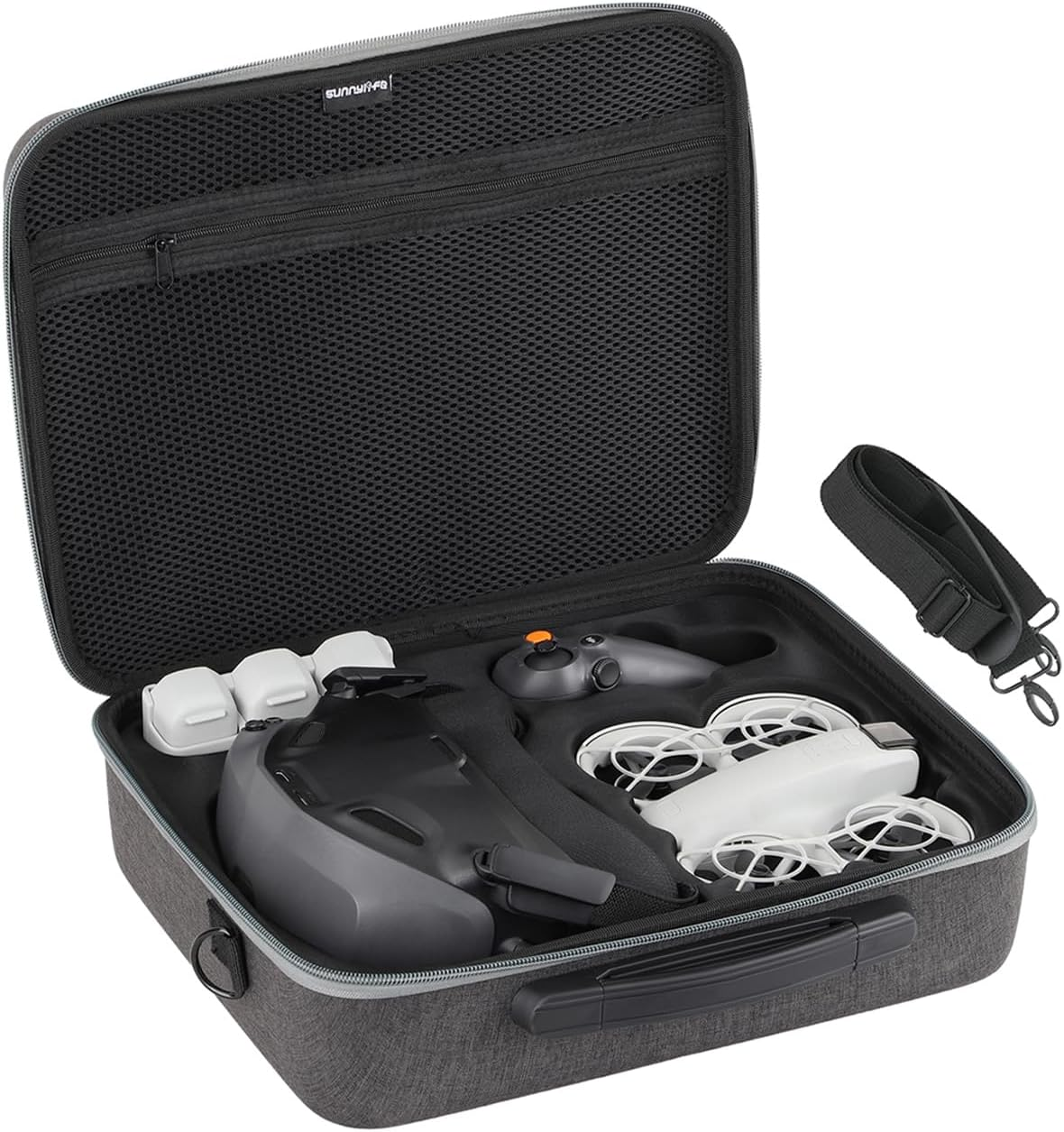 ZJRXM Neo Goggles N3 Bag, Portable Travel Bag, Portable Storage Carry Bag for DJI Neo Goggles N3, RC Motion 3 and Neo Accessories, Darkgray, 33 * 27.5 * 11.4Cm image number 5