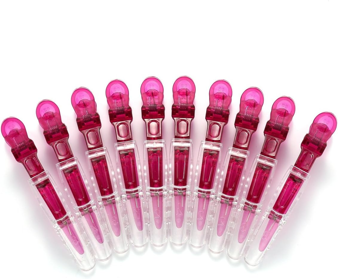 10Pcs/Set Multicolor Croc Clips Transparent Plastic Hairdresser Clips Hair Styling Sectioning Barrettes Non Slip Alligator Clips Salon DIY Accessories Hairpins for Women and Girls image number 1