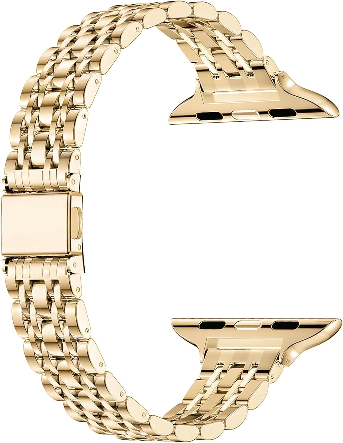 Ocaer Compatible with Apple Watch Bands with Case 40Mm 41Mm 42Mm 44Mm 45Mm 46Mm, Slim Metal Band with Screen Protector for Iwatch Series 11 10 9 8 7 6 5 4 SE 3,Stainless Steel Strap Women image number 4