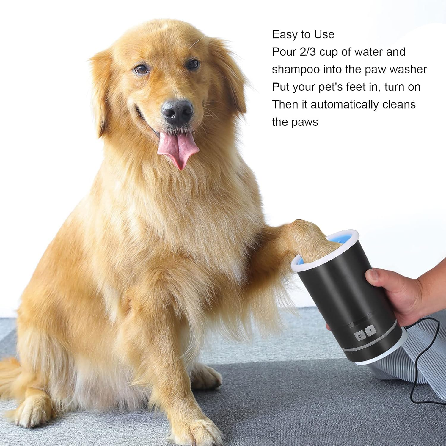 Automatic Dog Washer, USB Rechargeable Portable Dog Foot Cleaner for Puppy image number 5