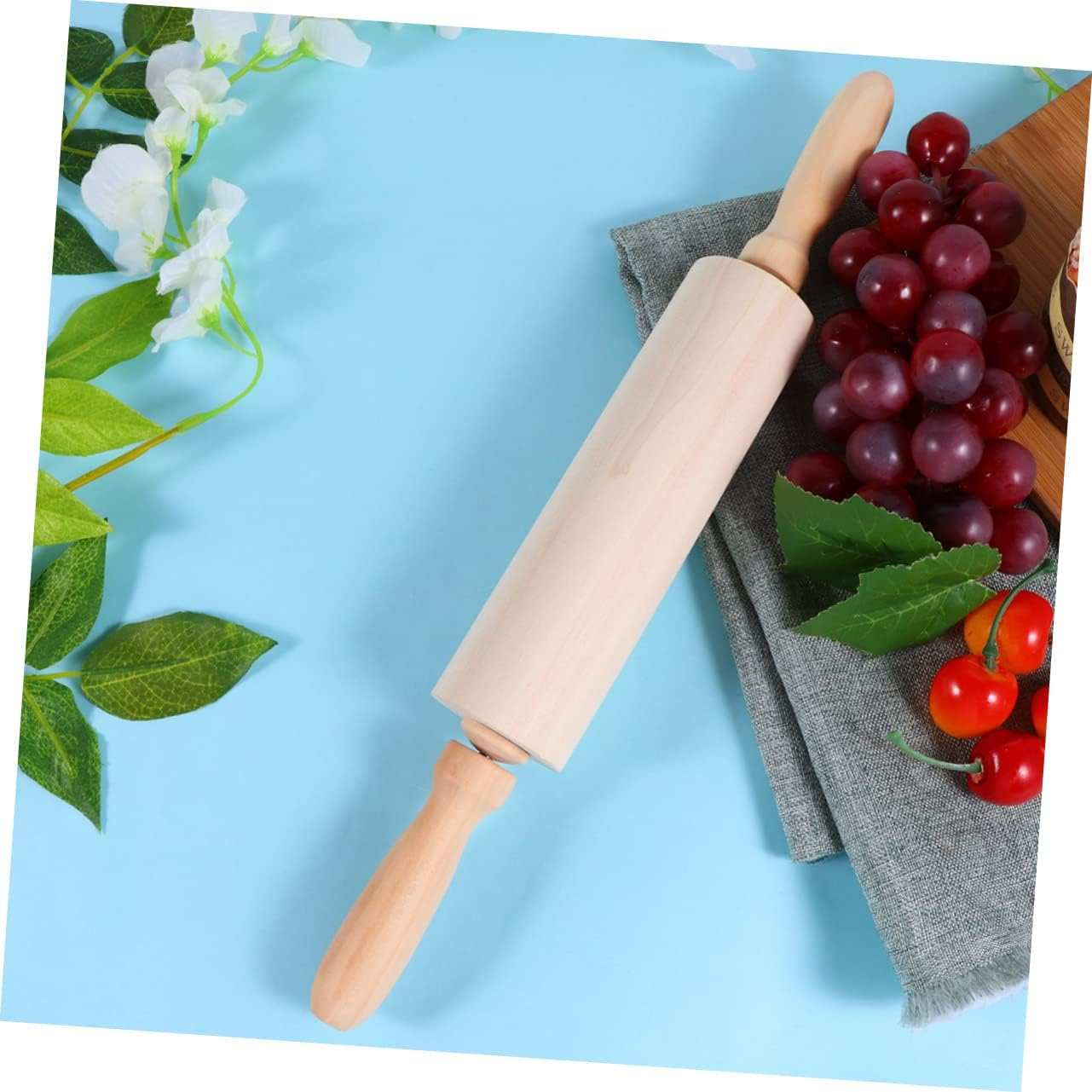 Christmas Wooden Rolling Pin Plain Dough Roller for Baking Kitchen Tool for Cookie and Pizza Preparation image number 6