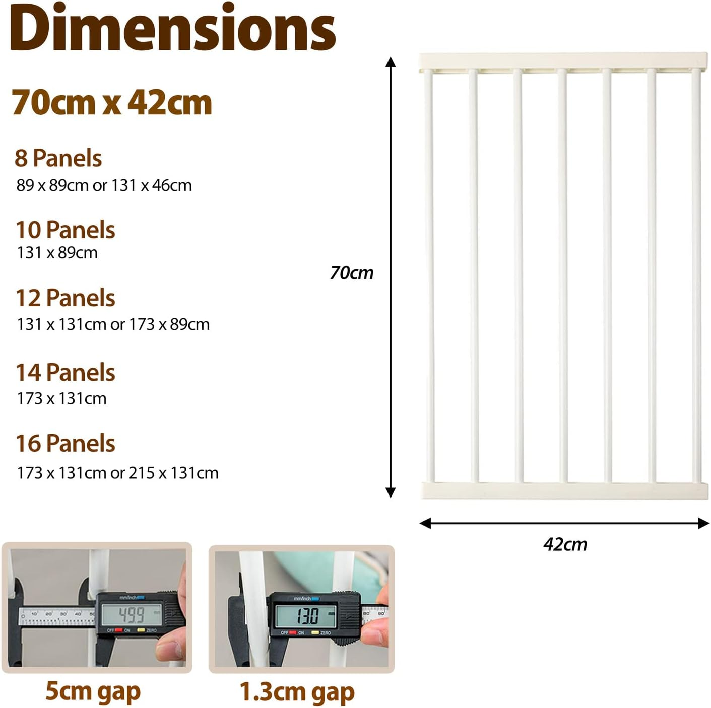 Topet Portable Pet Dog Playpen Enclosure Cage Puppy Exercise Cage Play Pen Fence 8/10/12/14/16 Panels - New Improved Design (14 Panel) image number 4