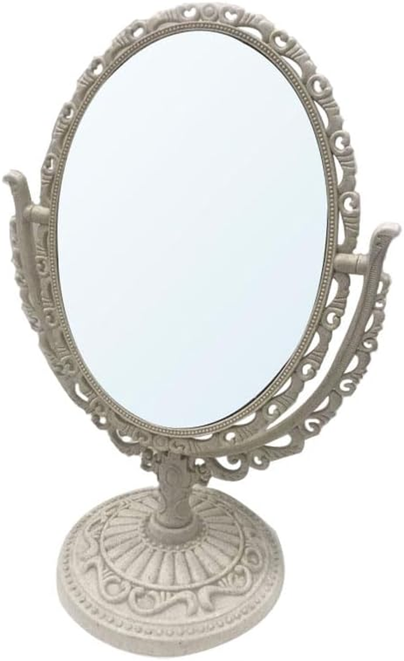 Lylac Plastic Stand Oval Mirror, 16 X 21 Cm Size