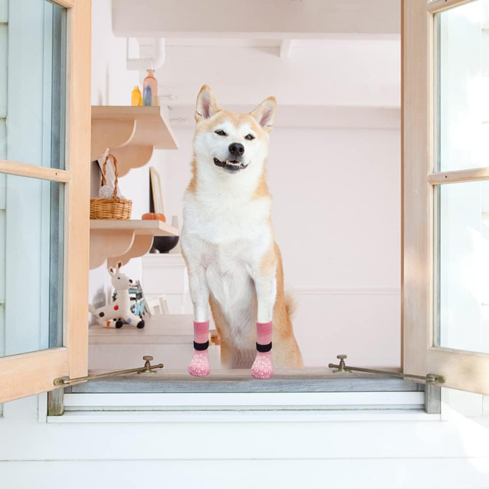 EXPAWLORER anti Slip Dog Socks to Prevent Licking Paws, Dog Shoes for Hot Pavement, Dog Booties for Small Medium Large Senior Dogs, Traction Control Boots & Paw Protectors for Hardwood Floors image number 3