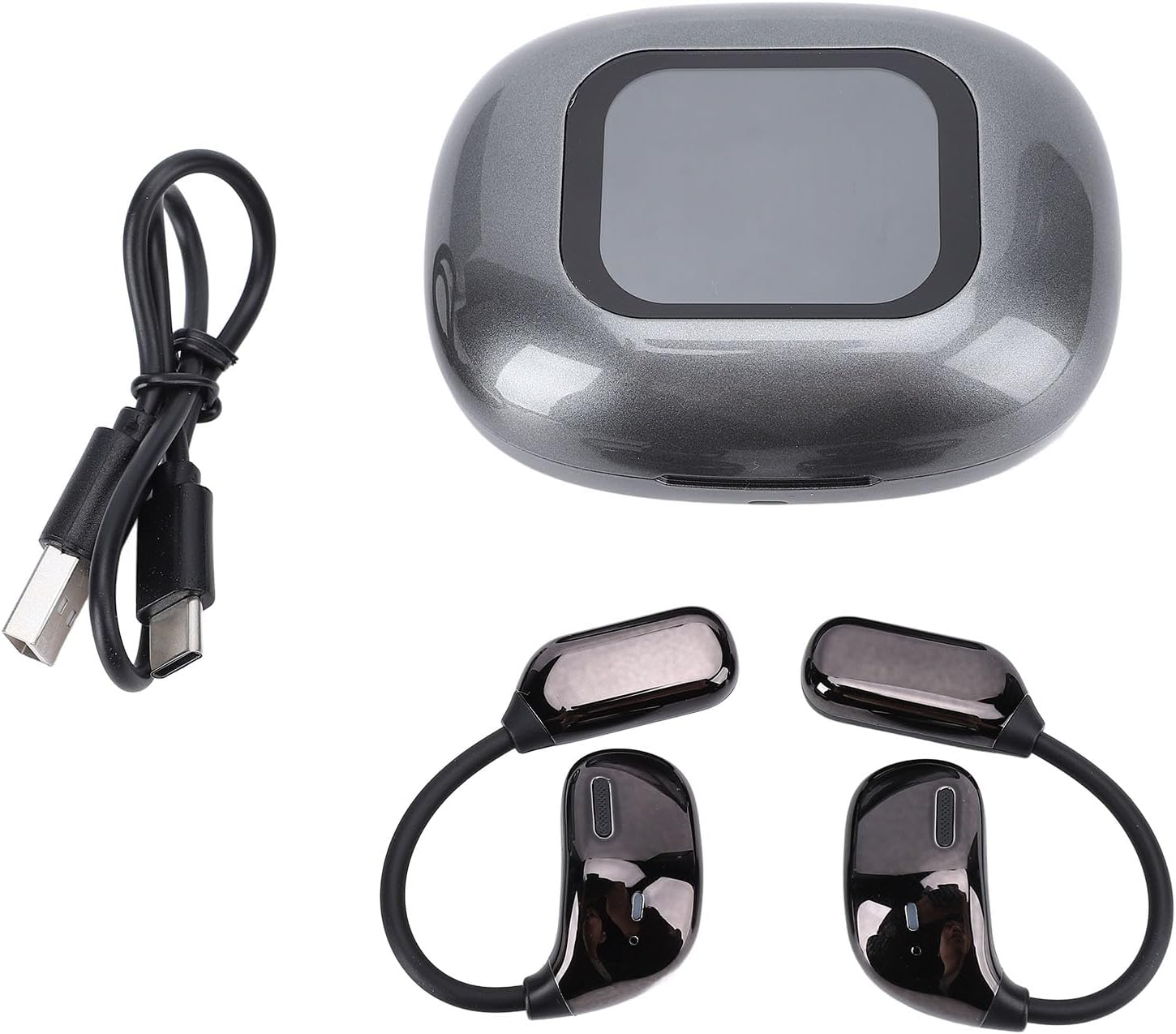 Yechiry Language Translator Device, JM16 AI 80 Languages BT Noise Cancelling Rain Proof Wireless Translation Earphone, Real Time Two Way for Business Settings image number 6