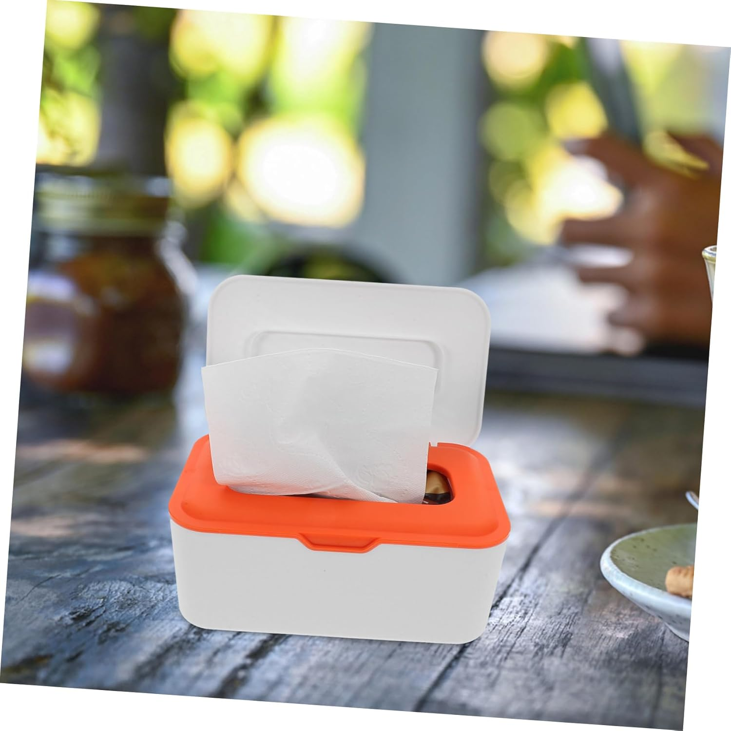 Toyvian 2Pcs Wet Tissue Case Seal Household Wipes Storage Box Travel Dispenser Elegant Organizer Box image number 6