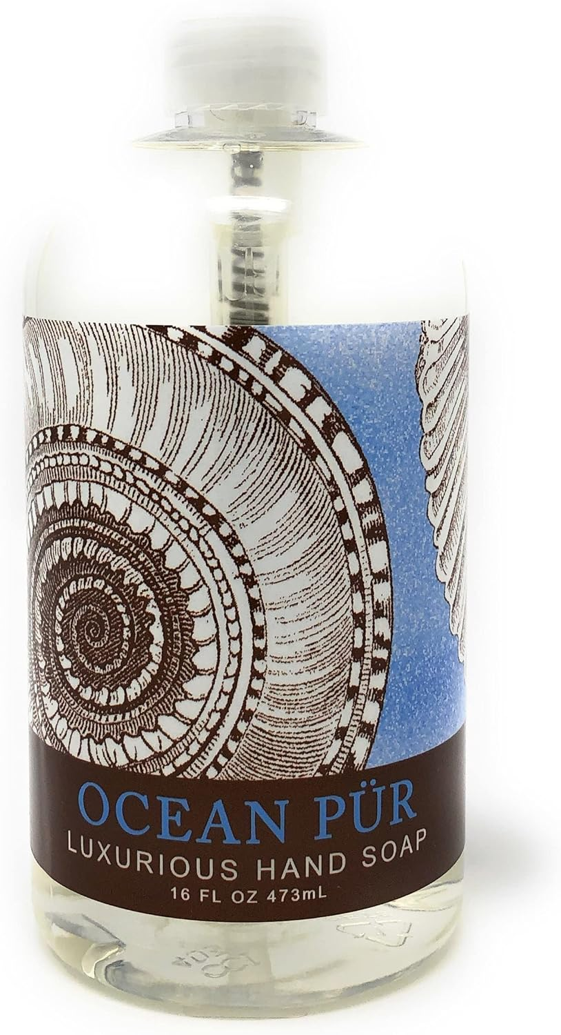 Greenwich Bay OCEAN PUR Luxurious Hand Soap Enriched with Shea Butter, Cocoa Butter and Natural Sea Kelp Extract 16 Oz