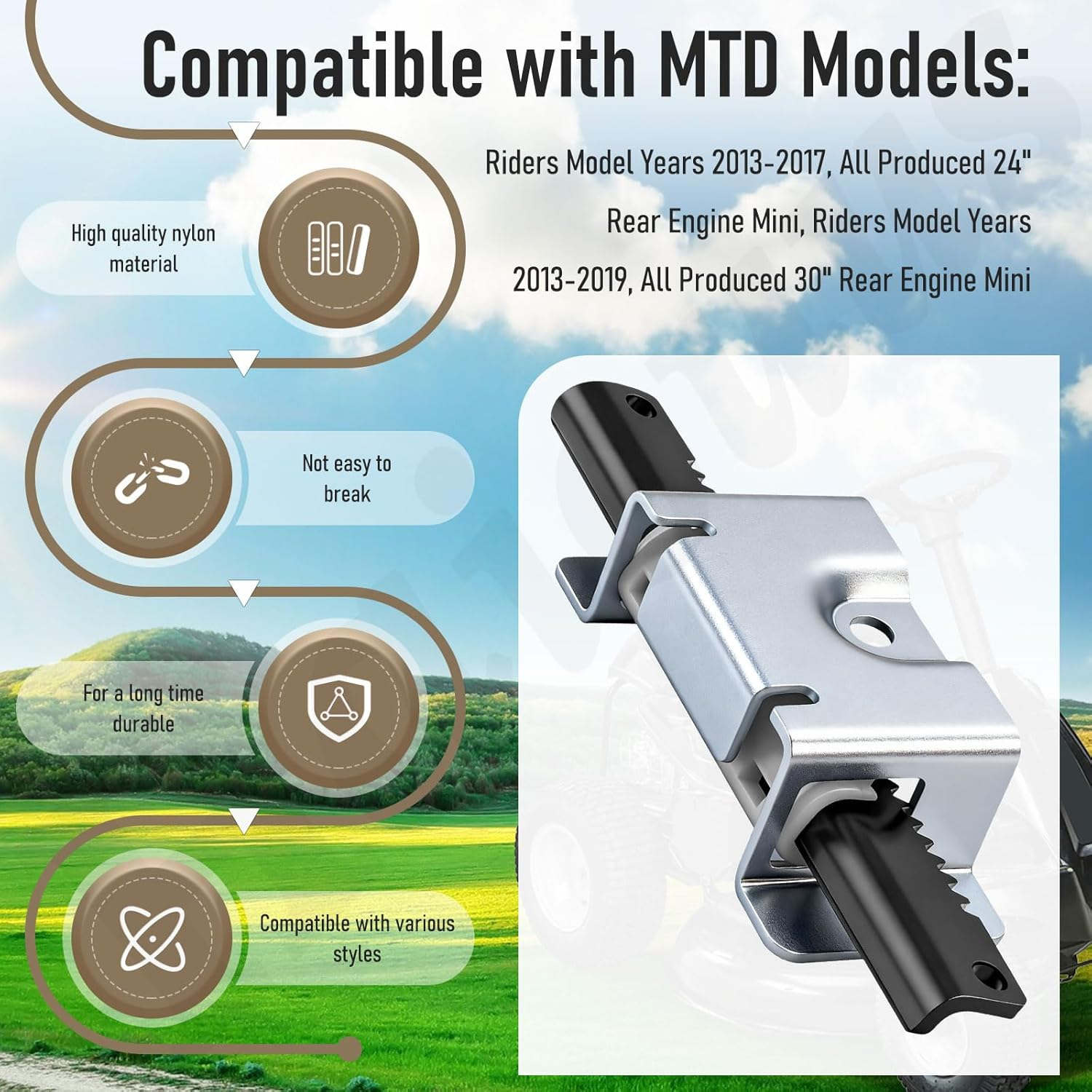 753-11064B 783-07239A 75311064B CR12 Steering Service Kit for MTD, CUB Cadet CC30H CC30E CC30 Hydro Mini Riders, for Craftsman R1000 Lawn Tractor Lawn Mower, Replace 783-09629 783-07239 783-06988 image number 1