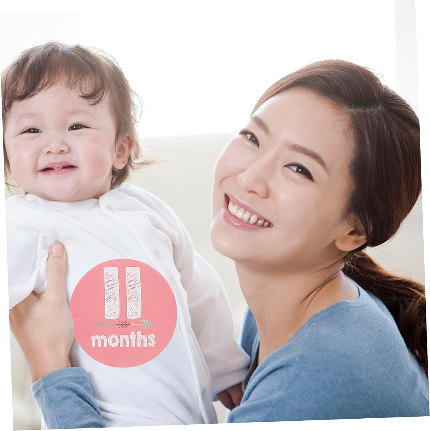 1Set Milestone Stickers for Monthly Growth Tracking Newborn Photo Props Durable Easy Clean Adhesive Stickers Showers and Announcements image number 6