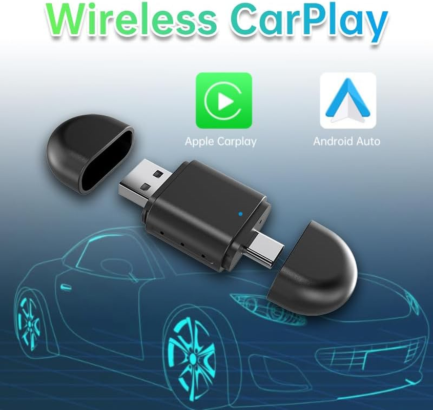 2 in 1 Wireless Carplay Adapter, Plug & Play Magic Link Carplay Stable Fast Connection, Convert Factory Wired to Wireless Carplay Dongle/Android Auto Adapter for 2016+ Cars image number 5