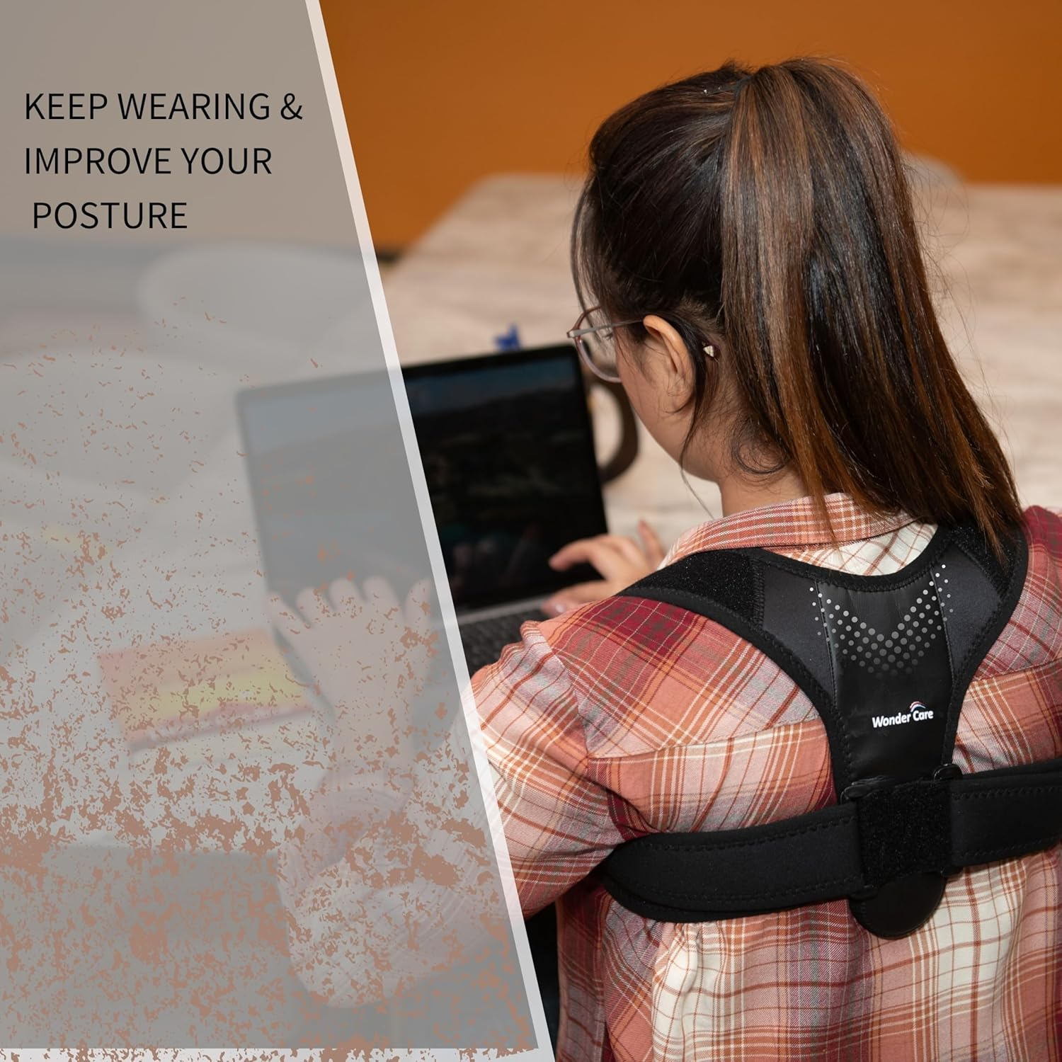 Wonder Care Back Brace Clavicle Posture Corrector Shoulder Brace|Hunched Shoulder Corrector for Men and Women- Fully Adjustable |Shoulder Retraction Brace | for Mid and Upper Spine Support-Flexible image number 6