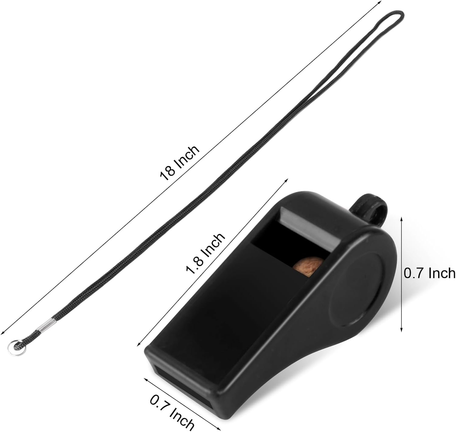 Seakii 8-Pack Colorful Plastic Whistles with Lanyards - 120Db Loud Sports Whistles for Coaches, Teachers, Emergency Kits & Events